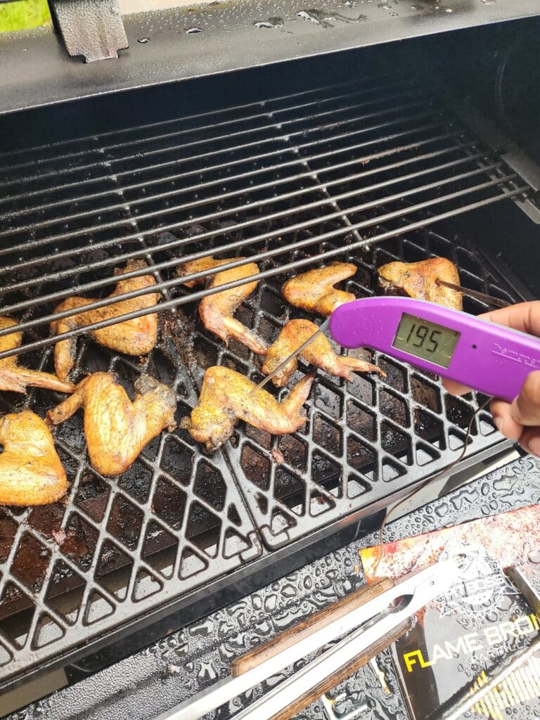 Wings Being Smoked